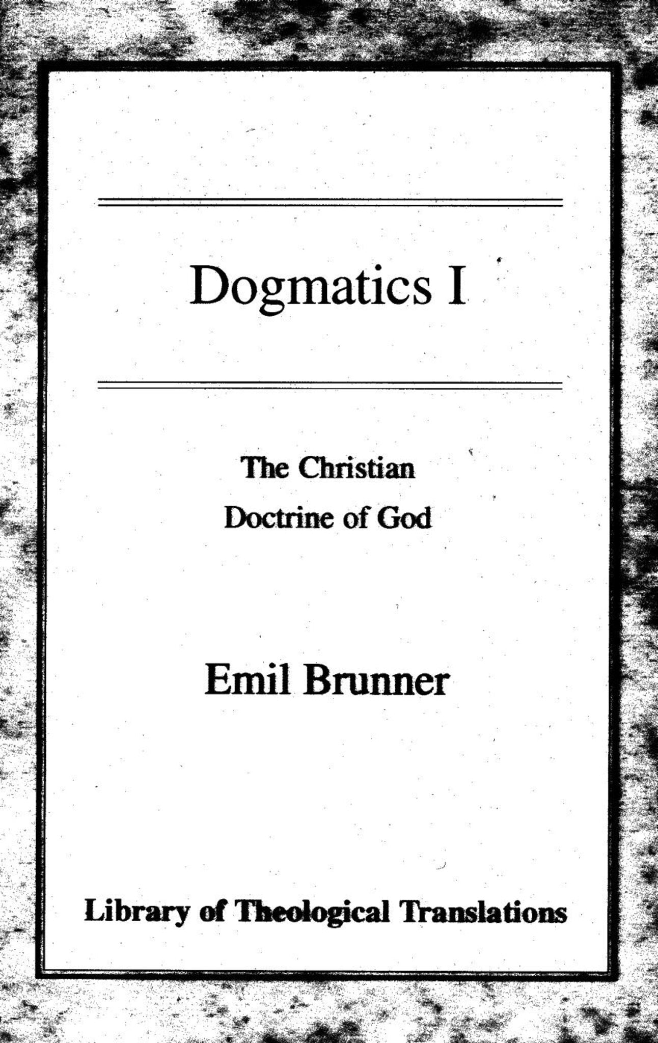 Cover image for Dogmatics, Vol 1 ISBN 9780227172155